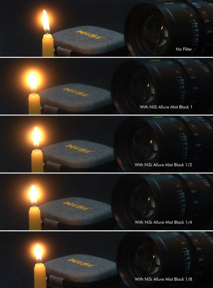 NiSi Cinema 4×5.65” Allure Mist Black Filter (1/8 Stop) Allure Mist Filters | NiSi Optics USA | 2