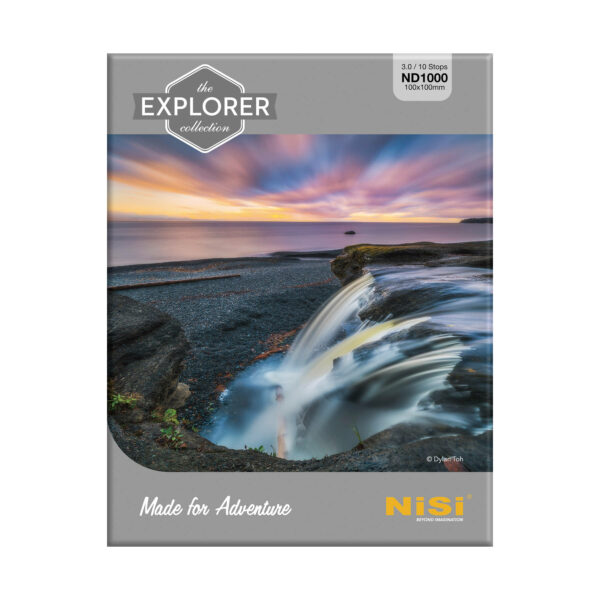NiSi Explorer Collection 100x100mm Nano IR Neutral Density filter – ND1000 (3.0) – 10 Stop NiSi 100mm Square Filter System | NiSi Optics USA | 5