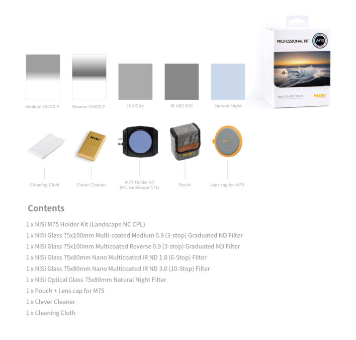 NiSi M75 75mm Professional Kit with Enhanced Landscape C-PL NiSi 75mm Square Filter System | NiSi Optics USA | 2