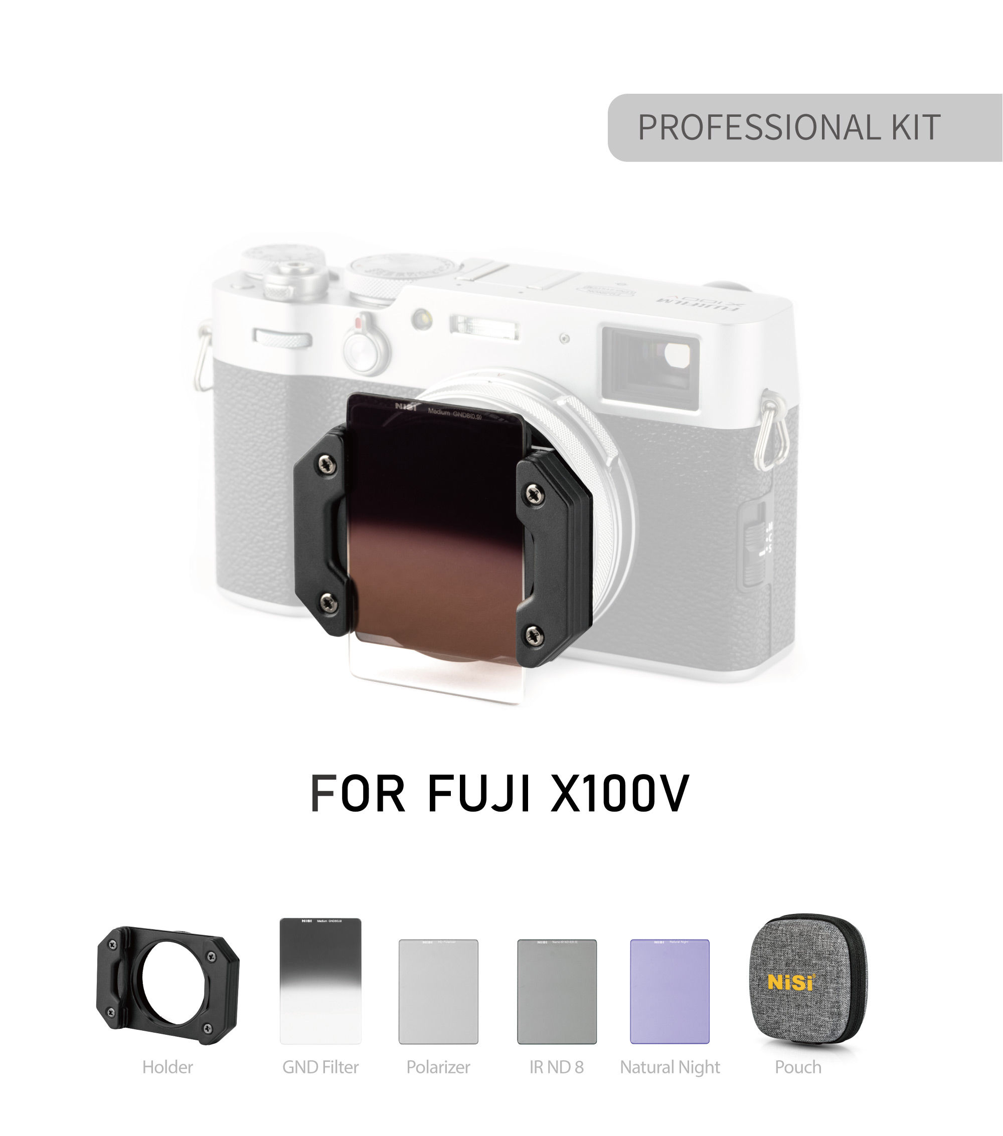 damper Rouse Opdater NiSi Filter System for Fujifilm X100/X100F/X100S/X100T/X100V (Professional  Kit) | NiSi Optics USA