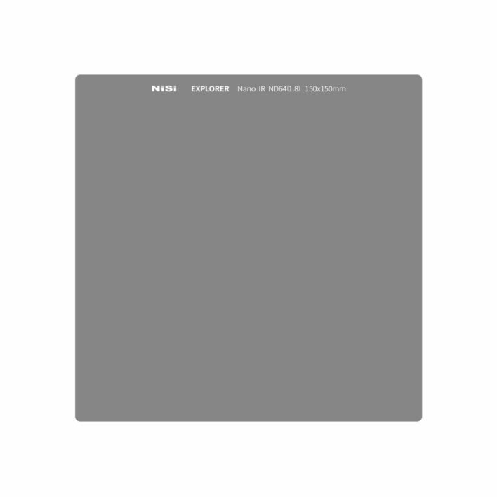 NiSi Explorer Collection 150x150mm Nano IR Neutral Density filter – ND64 (1.8) – 6 Stop NiSi 150mm Square Filter System | NiSi Optics USA |