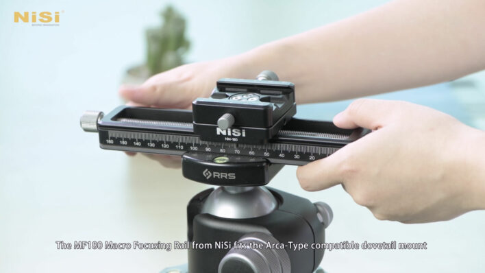 NiSi Macro Focusing Rail NM-180 with 360 Degree Rotating Clamp Close Up Lens | NiSi Optics USA | 12