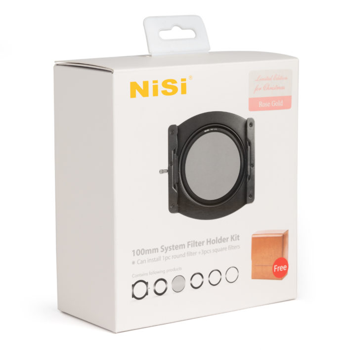 NiSi V5 PRO Rose Gold 100mm Filter Holder Christmas Limited Edition with Enhanced Landscape C-PL NiSi 100mm Square Filter System | NiSi Optics USA | 9