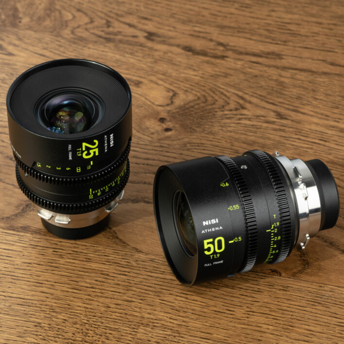 NiSi ATHENA PRIME Full Frame Cinema Lens Kit with 5 Lenses 14mm T2.4, 25mm T1.9, 35mm T1.9, 50mm T1.9, 85mm T1.9 + Hard Case (PL Mount) NiSi Athena Cinema Lenses | NiSi Optics USA | 15