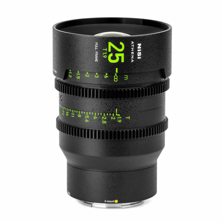 NiSi 25mm ATHENA PRIME Full Frame Cinema Lens T1.9 (E Mount | No Drop In Filter) E Mount | NiSi Optics USA | 2