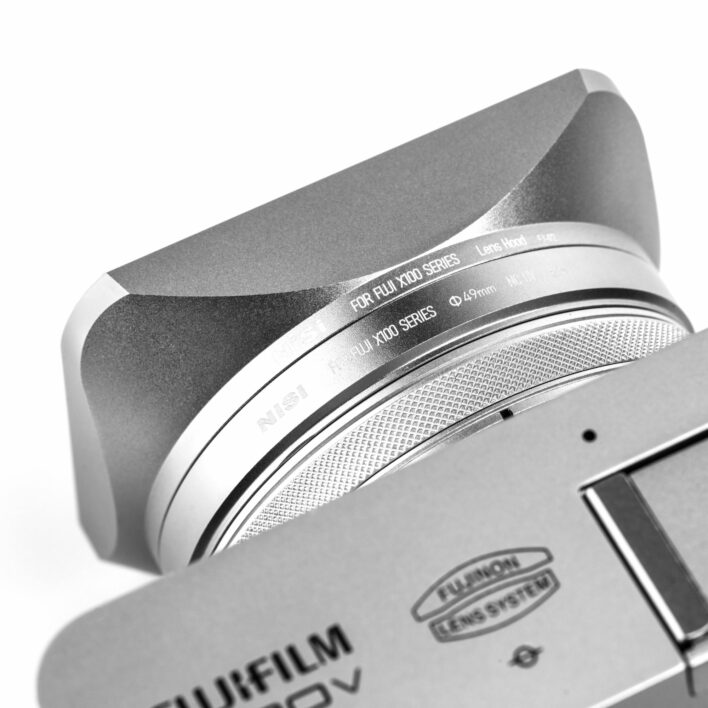 NiSi X100 Series NC UV Filter with 49mm Filter Adaptor, Metal Lens Hood and Lens Cap for Fujifilm X100/X100S/X100F/X100T/X100V/X100VI (Silver) Compact Camera Filters | NiSi Optics USA | 13