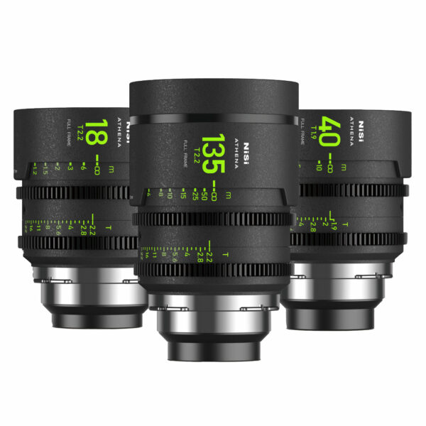 NiSi ATHENA PRIME Full Frame Cinema Lens ADD-ON Kit with 3 Lenses 18mm T2.2, 40mm T1.9, 135mm T2.2 + Hard Case (PL Mount) Add-On Kit (3 Lenses) | NiSi Optics USA |