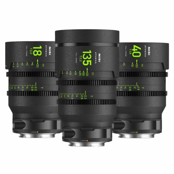 NiSi ATHENA PRIME Full Frame Cinema Lens ADD-ON Kit with 3 Lenses 18mm T2.2, 40mm T1.9, 135mm T2.2 + Hard Case (L Mount) Add-On Kit (3 Lenses) | NiSi Optics USA |