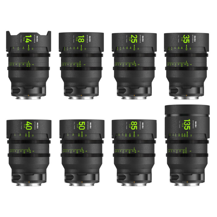 NiSi ATHENA PRIME Full Frame Cinema Lens MASTER Kit with 8 Lenses