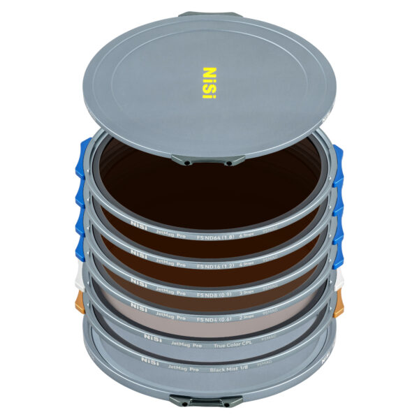 NiSi JetMag Pro Cinema Kit 95MAG Magnetic Filter Kit (FS ND 2 Stop, FS ND 3 Stop, FS ND 4 Stop, FS ND 6 Stop, TC CPL, Black Mist 1/8, 86mm/95mm Adaptors, Two Front Caps,  Back Cap, Caddy Pouch) 95MAG | NiSi Optics USA |