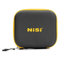 NiSi Caddy III Circular Filter Pouch closed, straight-on front view with cord pull