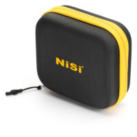 NiSi Caddy III Circular Filter Pouch closed, edge-on view showing shell depth and the YKK zipper