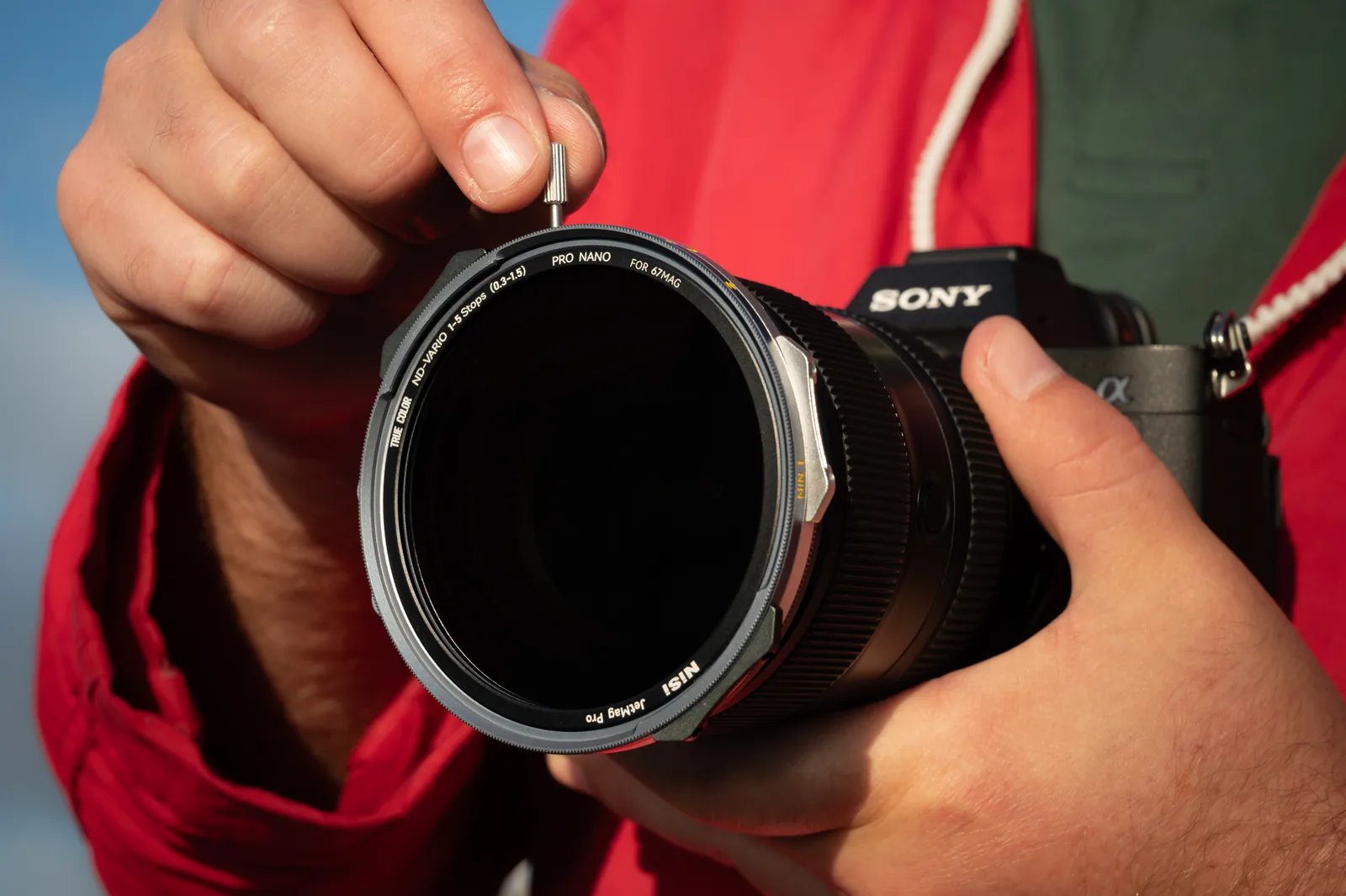 Adjusting a 67MAG True Color VND on a Sony camera