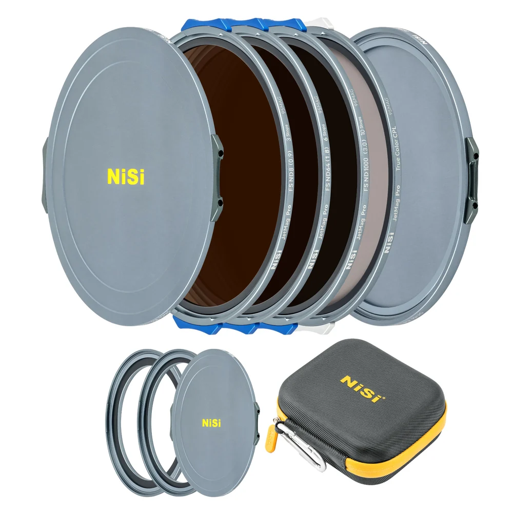 NiSi JetMag Pro Landscape ND Kit 95MAG with ND filters, CPL, adaptor rings, caps and Caddy Pouch
