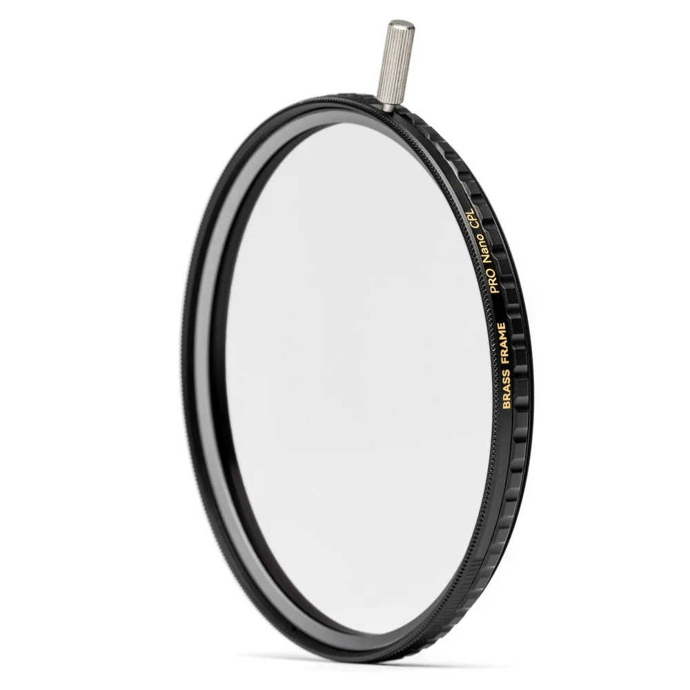 NiSi True Color Pro Nano CPL (Brass Frame) with its adjustment knob fitted